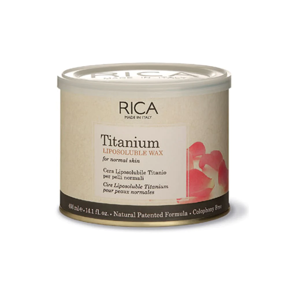 RICA CERA DEPILATORIA LIPOSOLUBILE TITANIUM.webp