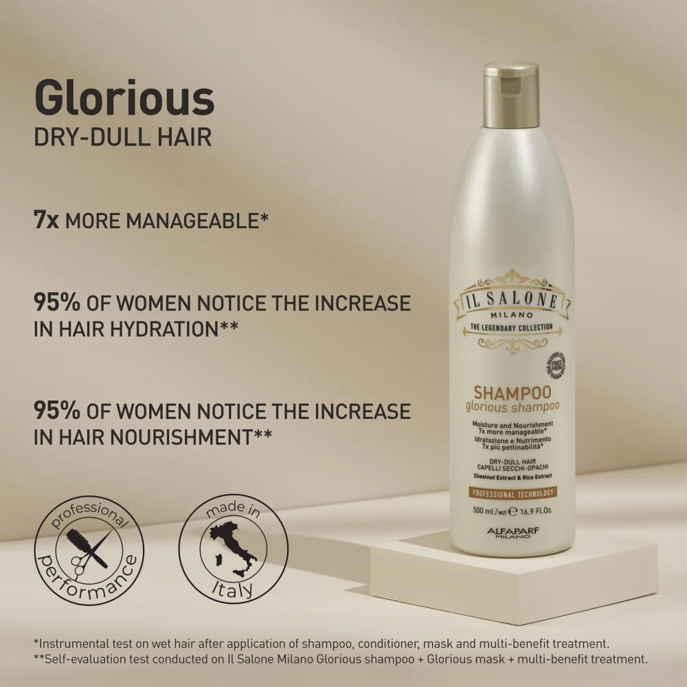 ALFAPARF MILANO IL SALONE GLORIOUS SHAMPOO PROFESSIONALE PER CAPELLI SECCHI.webp
