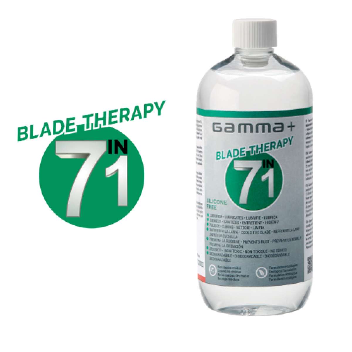 GAMMA+ Blade Therapy 7 in 1 Detergente per Lame Clipper 500ml